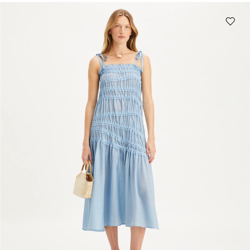 Tory Burch Sky Blue Midi Dress